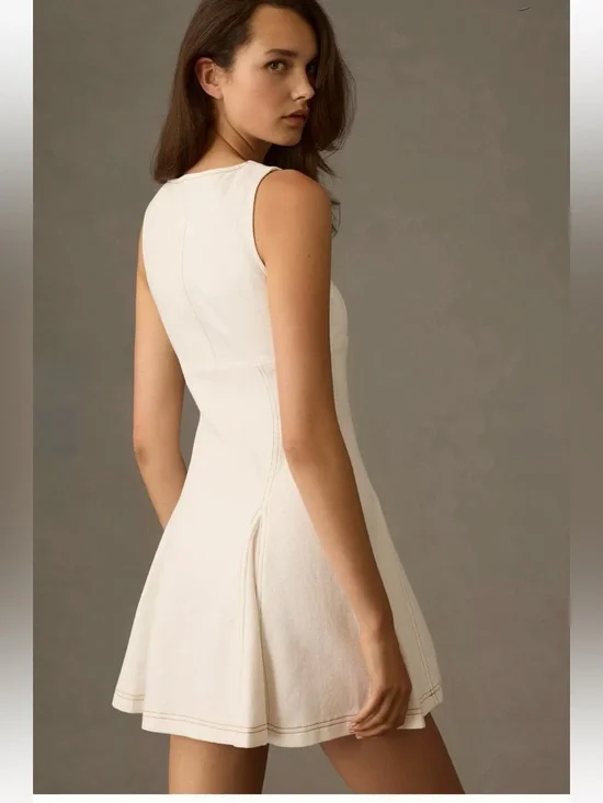 Anthropologie En Saison sleeveless fit and flare denim dress. Size medium. NWT - Picture 2 of 11